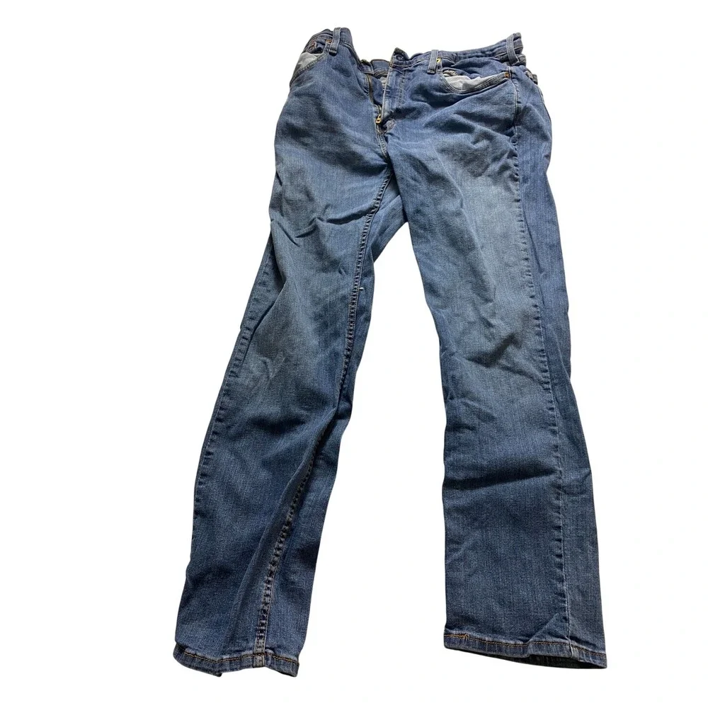 Levis Waterless Mens Blue Jeans W36 L32 Straight Leg Denim Pants